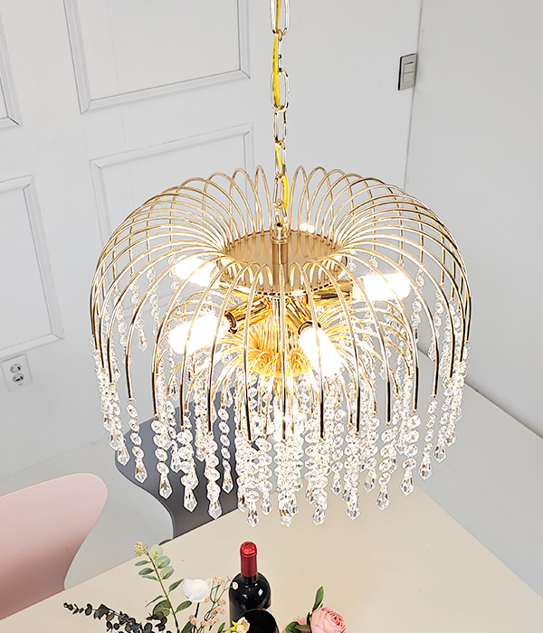 퐁당 6등 크리스탈 식탁전등 LED식탁등